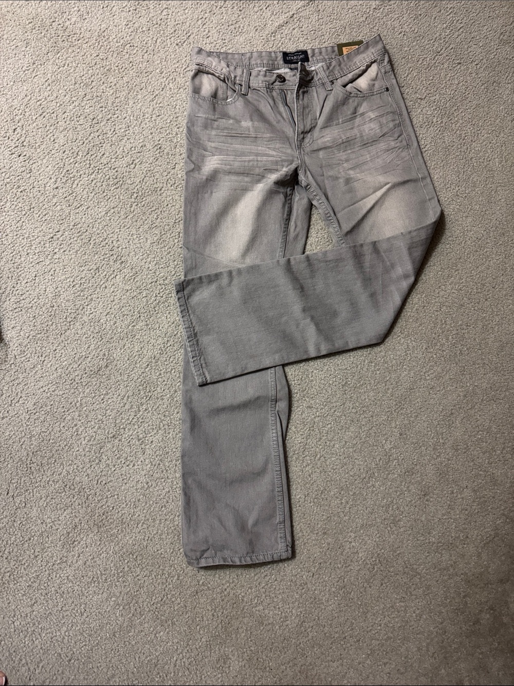 Urban Heritage Men's Straight Jeans in Light Gray